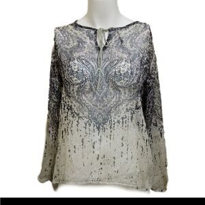 Boho medallion moroccan sheer swim cover top